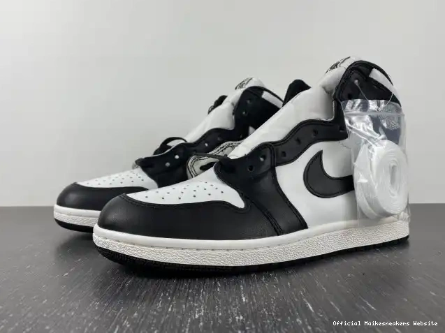 Official Maikesneakers High 85 White BQ4422-001 Jordan 1 Retro Black (2023) 0515